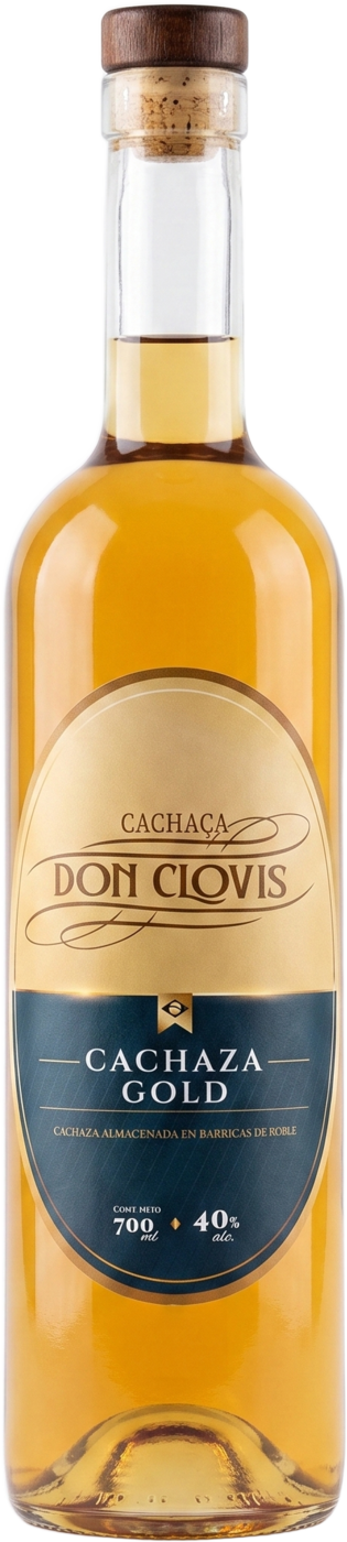 Botella alargada de Don Clovis Cachaza Gold, 700 ml