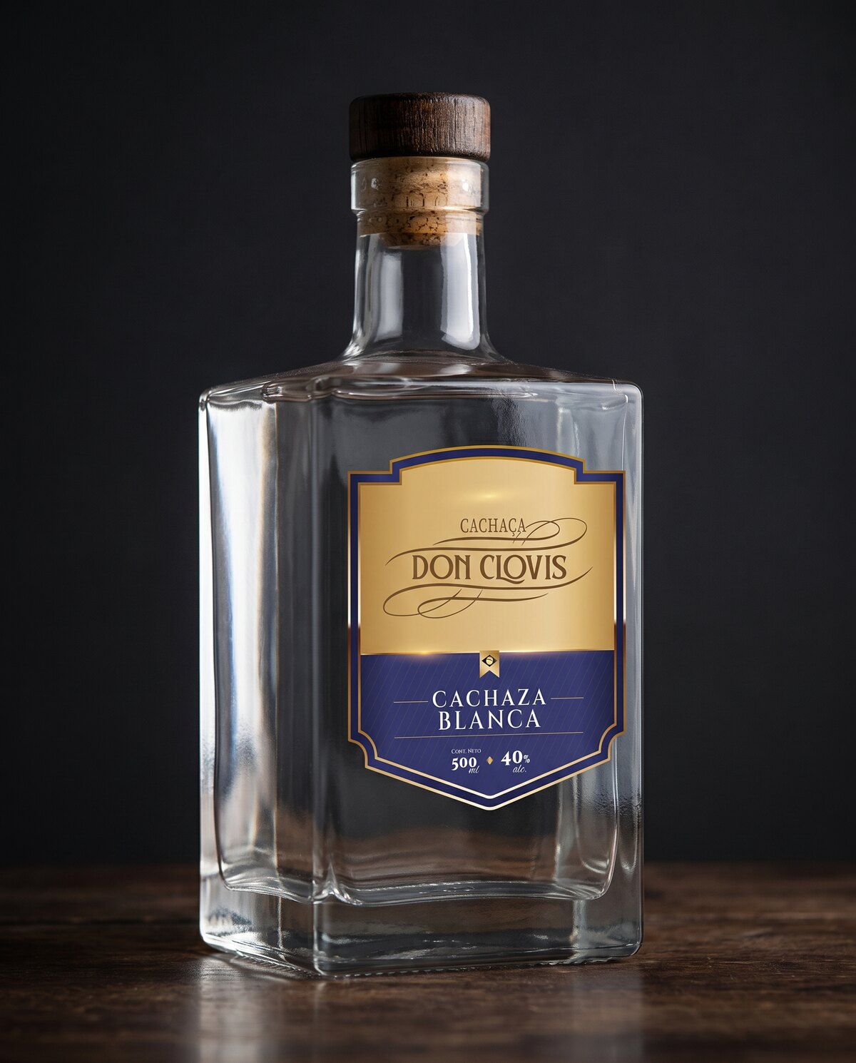 Botella de Don Clovis Cachaza Blanca, 500 ml